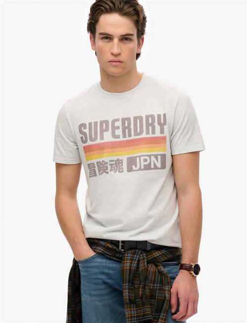 Japan Stripe Relaxed Tee Superdry White