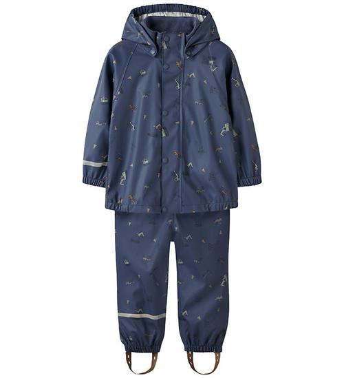 Name It Regntøj m. Fleece - NmmDry10 - Vintage Indigo