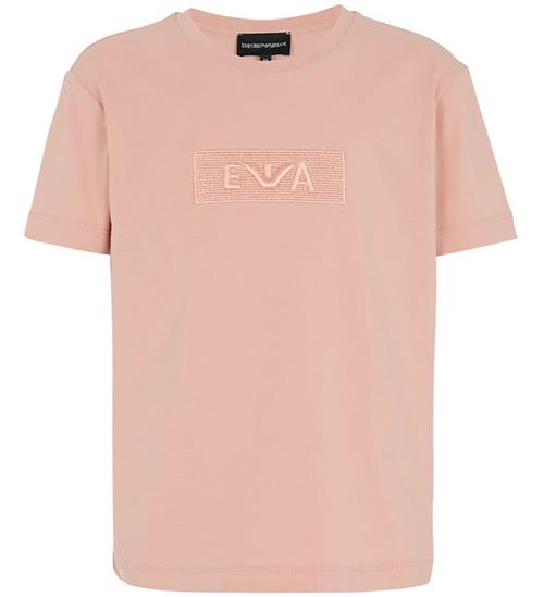 Emporio Armani T-shirt - Mahogany Rose m. Broderi