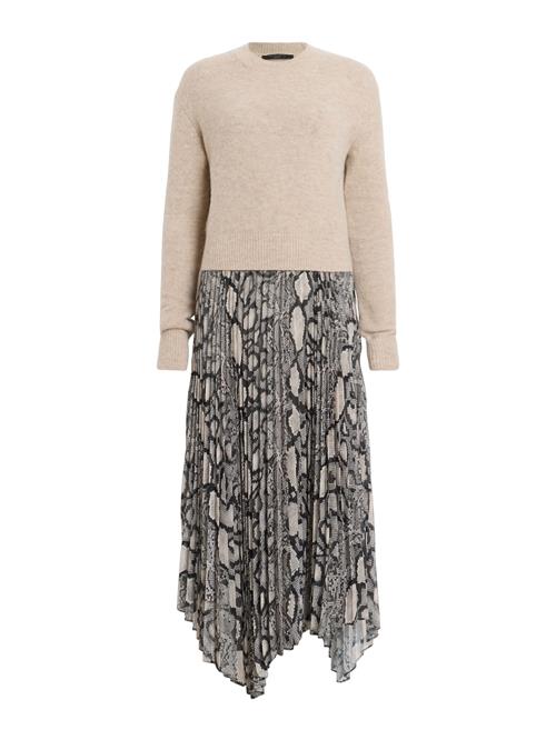 AllSaints Kjole 'Donatella'  ecru / mørkegrå