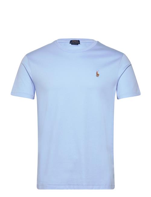 Custom Slim Fit Soft Cotton T-Shirt Polo Ralph Lauren Blue