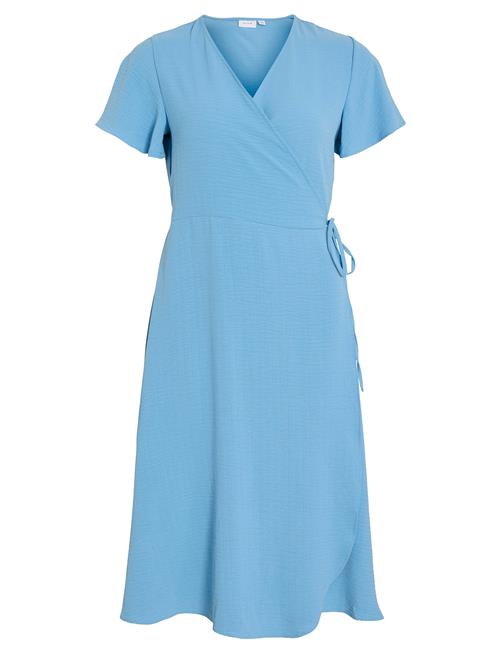 Vilovie S/S Wrap Midi Dress/Su - Noos Vila Blue