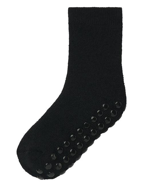 Nmmwaksi Wo/Bl Terry Sock W/Non Skid Name It Black