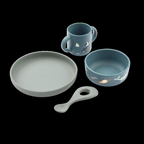 Liewood Vivi Bordservice Med Tryk Arctic Sea Ocean View  Arctic Sea Ocean View One Size  Blå  One Size  Unisex