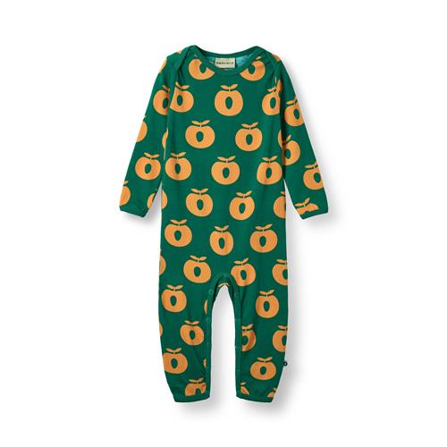 Småfolk Ulm Long-Sleeved Baby Suit with Apples Cedar tree Cedar tree-92 cm  Grøn  92 cm  mand