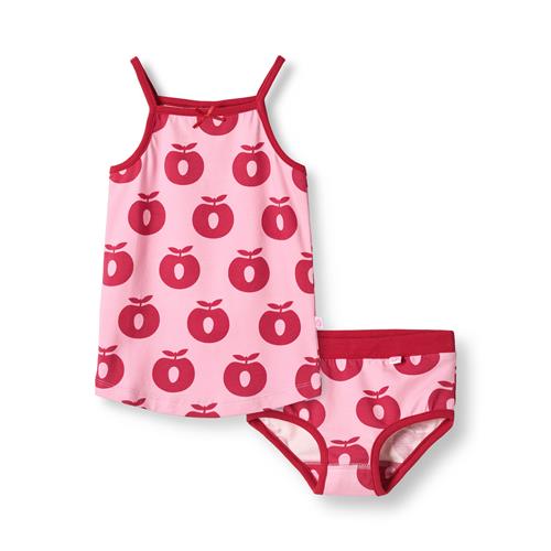 Småfolk Elstar Underwear Set with Apples Pink lilac Pink lilac-7-8 Y  Lyserød  7-8 år