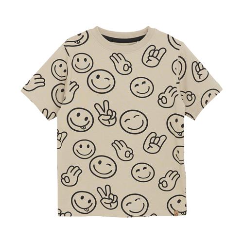 Minymo GOTS T-shirt Aop Oxford Tan  110 cm    110 cm  mand