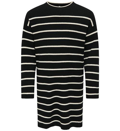 Kids Only Kjole - Strik - Rib - KogIbi - Black/Whitecap Grey