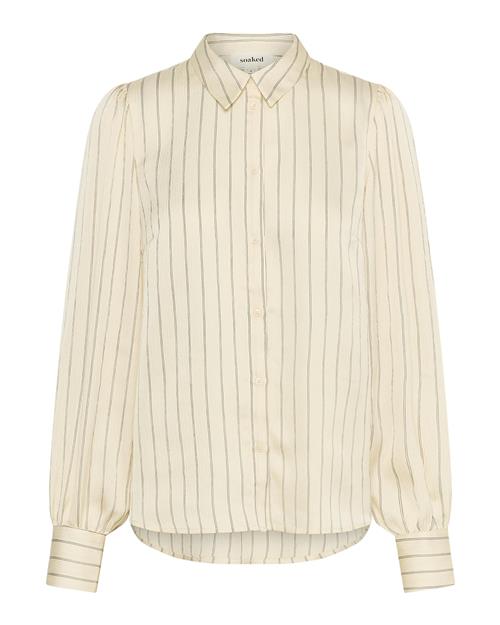 SOAKED IN LUXURY Bluse 'SLIoana Paris'  lysebeige / grå