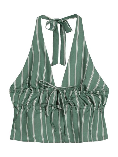 Se Bershka Overdel  lysegrå / jade / hvid ved About You