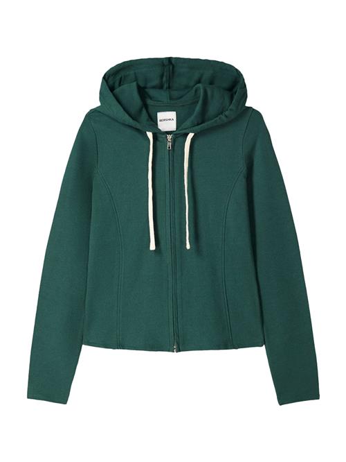 Bershka Sweatjakke  mørkegrøn