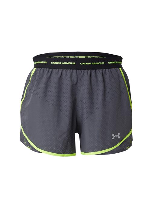 UNDER ARMOUR Sportsbukser 'Fly By 3'  antracit / æble / sort / hvid