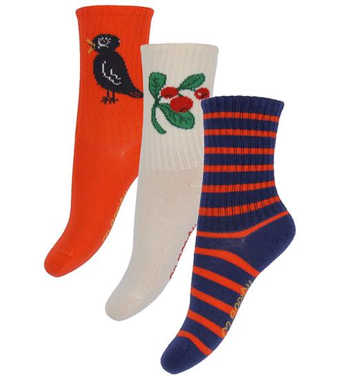 Mini Rodini Strømper - Lingonberries - 3-pak - Multi