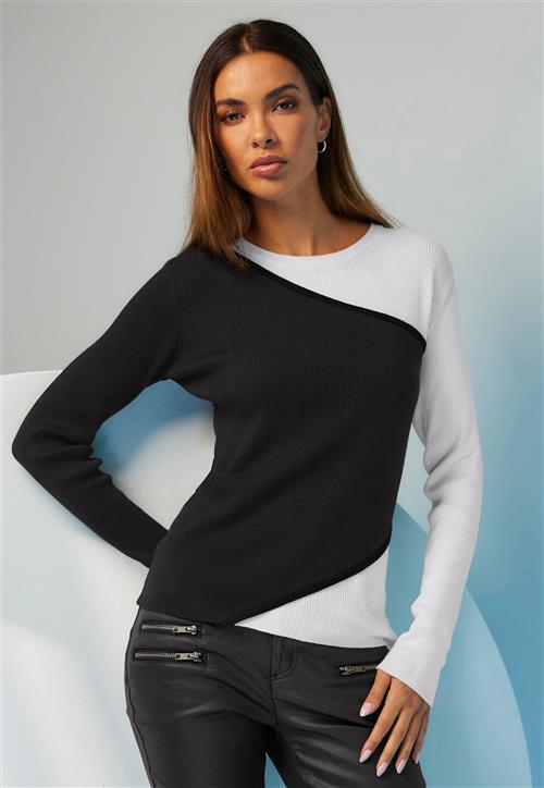 heine Pullover  sort / hvid