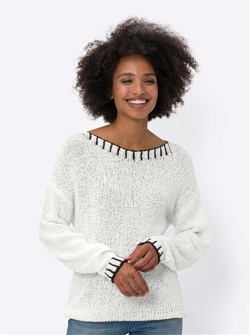 heine Pullover  sort / hvid