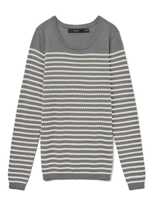 VERO MODA Pullover 'VMCARE'  grå / hvid