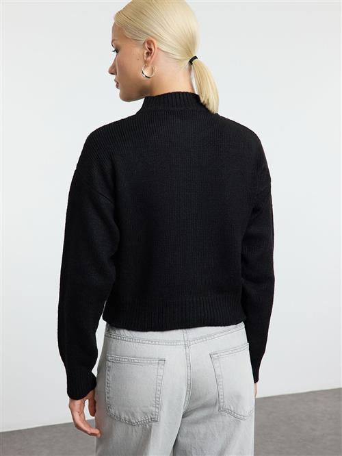 Trendyol Cardigan  mørkegrå / sort / hvid