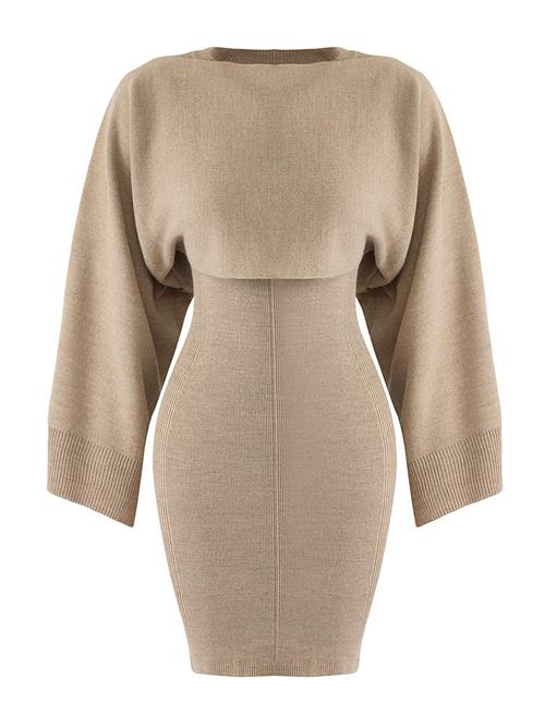 Trendyol Strikkjole  beige
