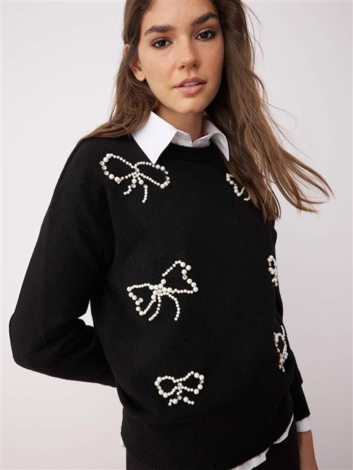 Trendyol Pullover  sort / hvid