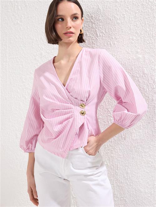 Trendyol Bluse  lyserød / hvid