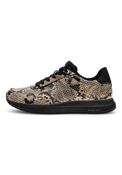 WODEN Sneaker low 'Nora'  mørkebrun / khaki / sort