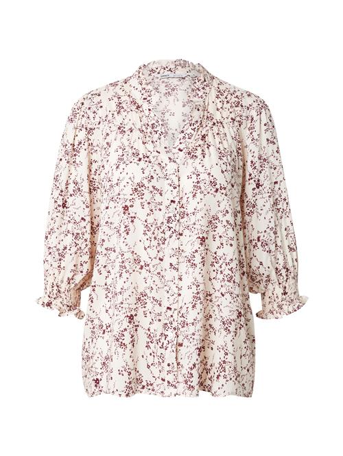 ONLY Bluse 'ONLRAYA'  creme / carminrød