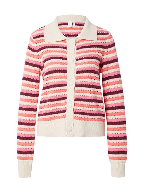 YAS Cardigan 'YASTRIMI'  orange / pink / mørk pink / hvid