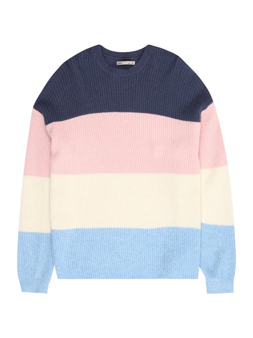 ONLY GIRLS Pullover 'KONSANDY'  beige / indigo / lyseblå / lyserød