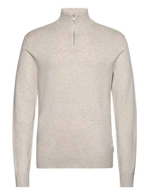 Ecovero Half Zip L/S Knit Lindbergh Beige