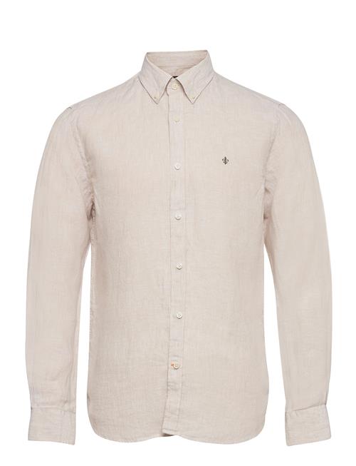 Douglas Linen Ss Shirt-Classic Fit Morris Beige