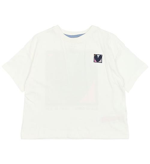 The New T-shirt - TnPerley - Cloud Dancer m. Hjerte
