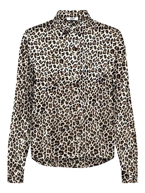 JDY Bluse 'JDYFIFI'  creme / brun / sort