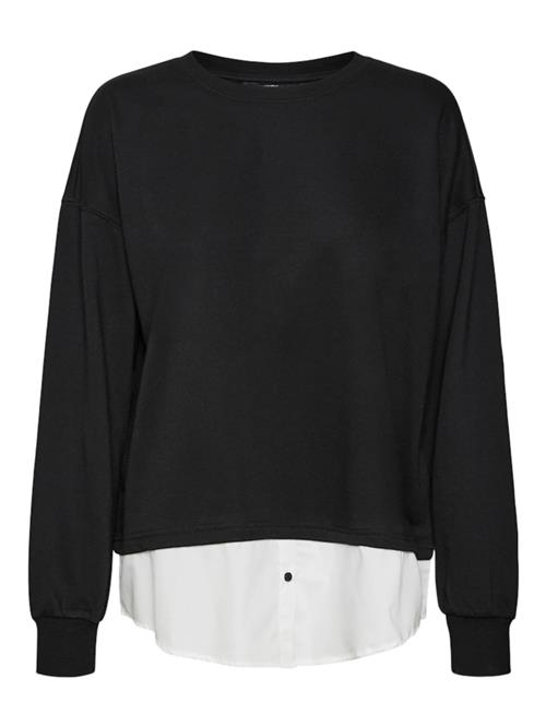 VERO MODA Sweatshirt 'VMYOYO'  sort / hvid