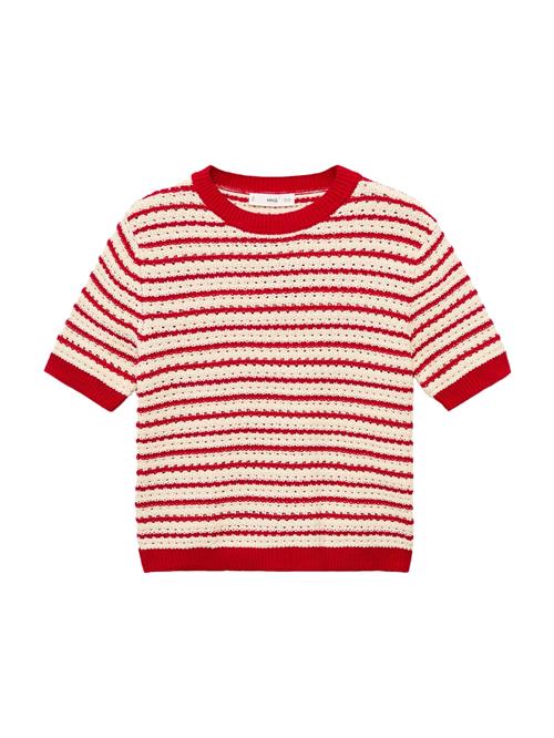 MANGO Pullover 'MIMOI'  ecru / rød
