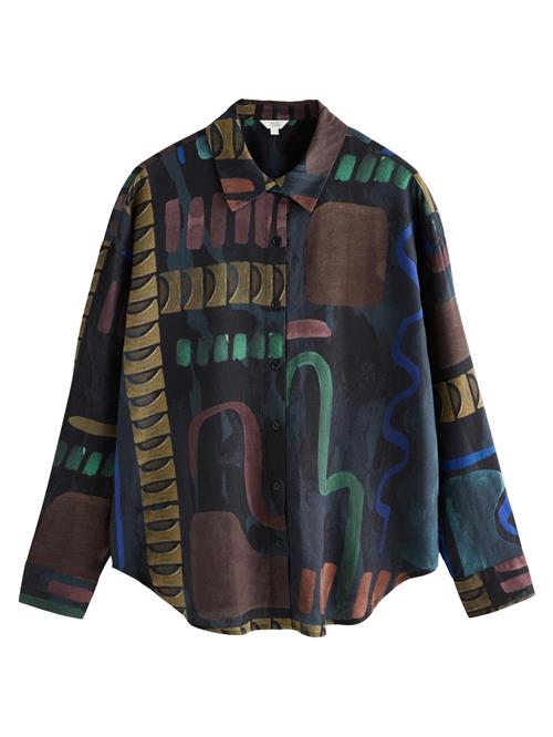 Next Bluse  brun / safran / grøn / sort