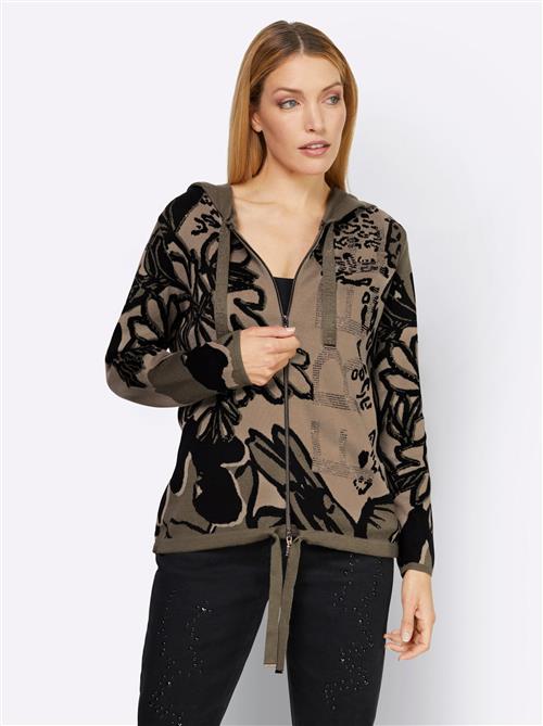 heine Cardigan  khaki / sort