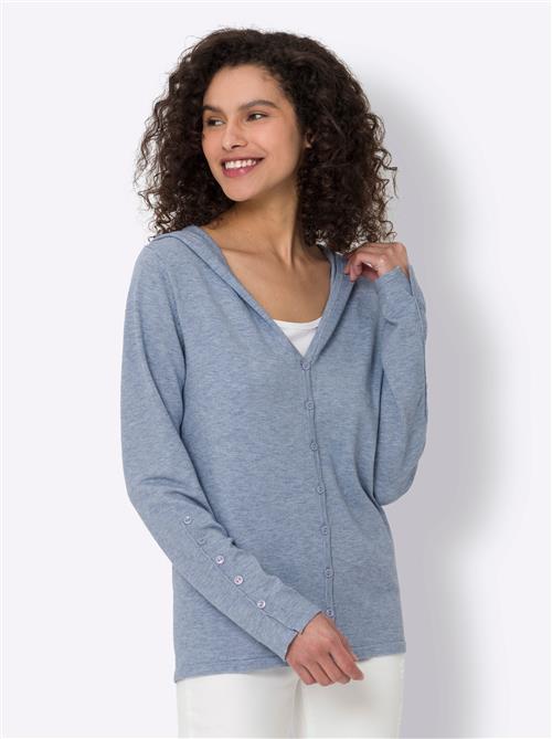 heine Cardigan  blå-meleret