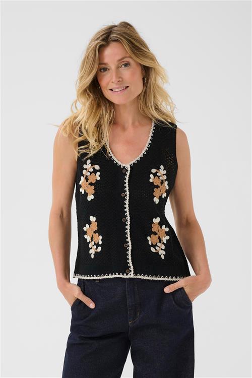 Cream Vest 'Frust'  brun / sort / hvid