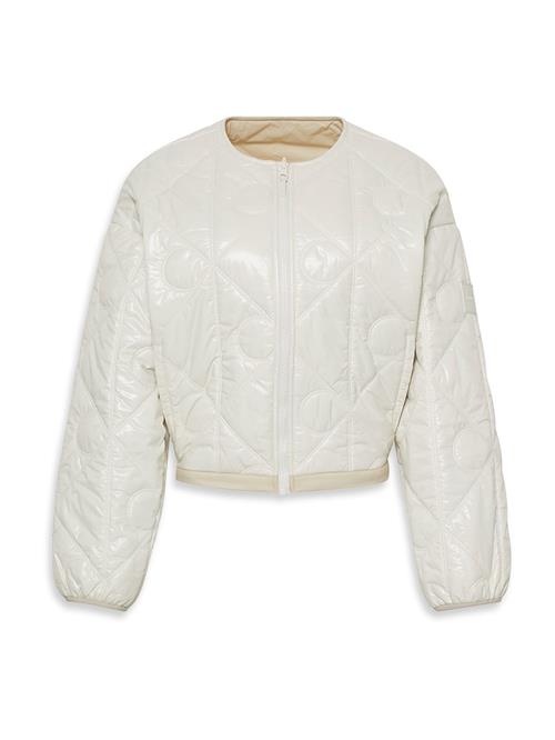 Calvin Klein Jeans Overgangsjakke  beige / hvid