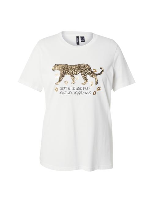 Vero Moda Curve Shirts 'VMCFEO'  cappuccino / sort / hvid