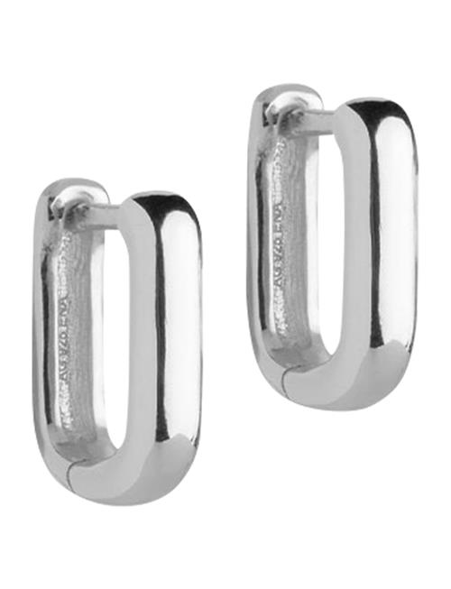 Square Hoops 12 Mm Enamel Copenhagen Silver