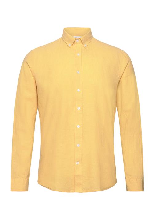 Linen/Cotton Shirt L/S Lindbergh Yellow