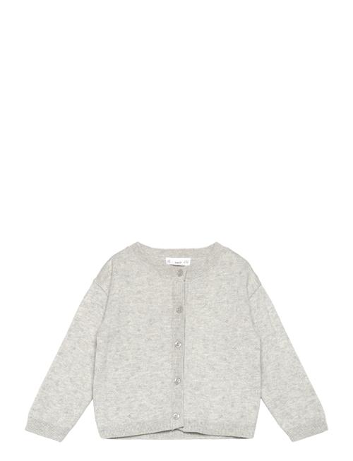 Se Button Knit Cardigan Mango Grey ved Booztlet