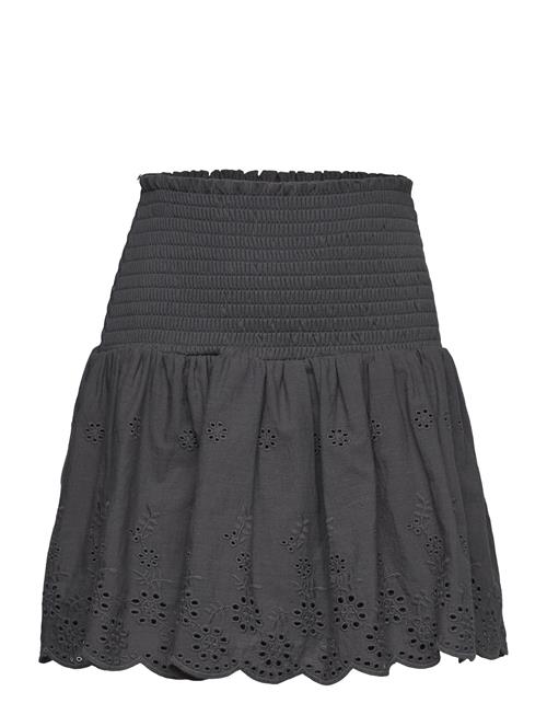 English-Embroidered Mini-Skirt Mango Black
