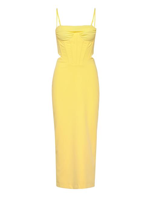 Martini Midi Dress Bardot Yellow