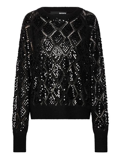 Sequin Knit Jumper ROTATE Birger Christensen Black