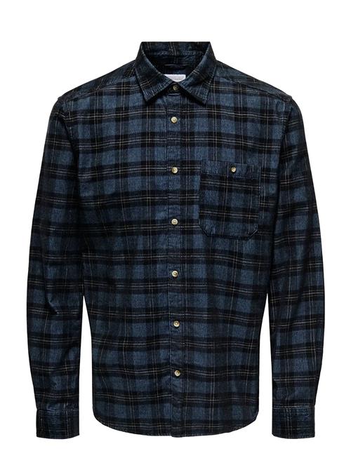 Onsnelson Reg Yarn Dye Cord Check Ls ONLY & SONS Black