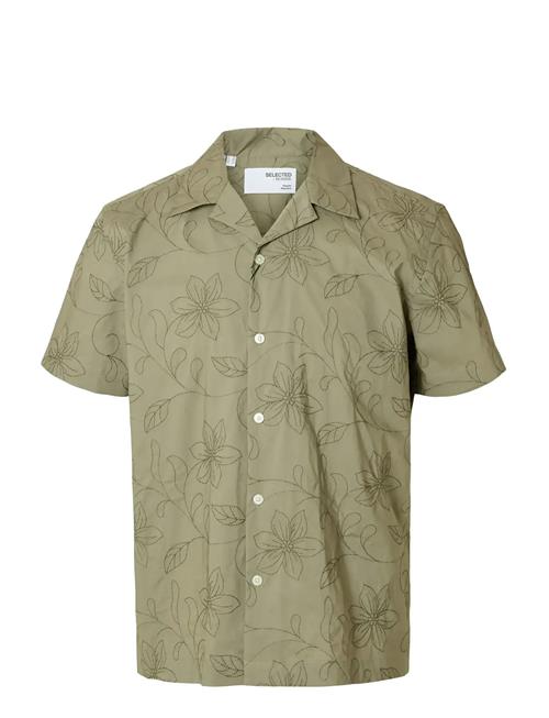 Slhreghyde Aoe Ss Shirt Selected Khaki