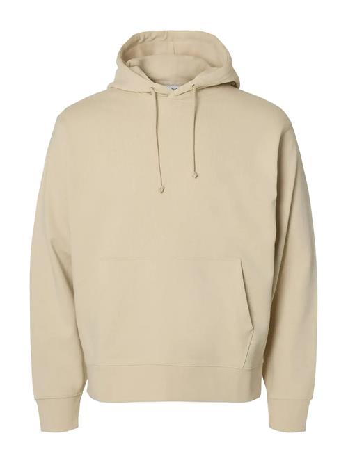 Slhrelaxluke Ls Sweat Hoodie Selected Beige