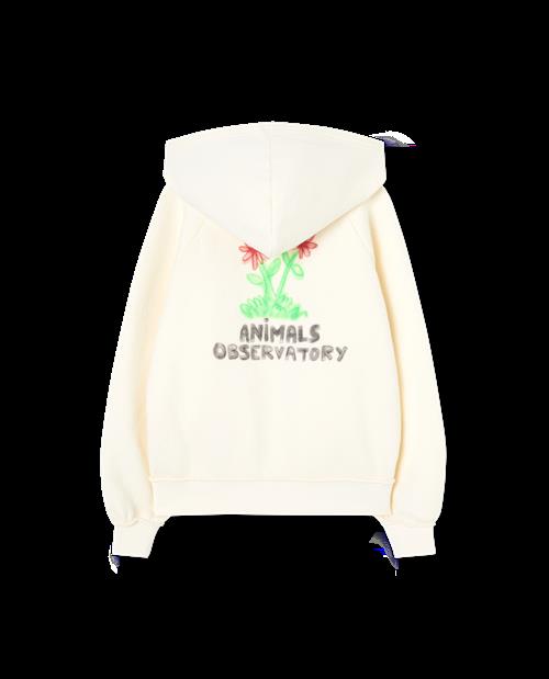 The Animals Observatory Beaver Hættetrøje Raw White  Raw White 8y  Hvid  8 år  Unisex